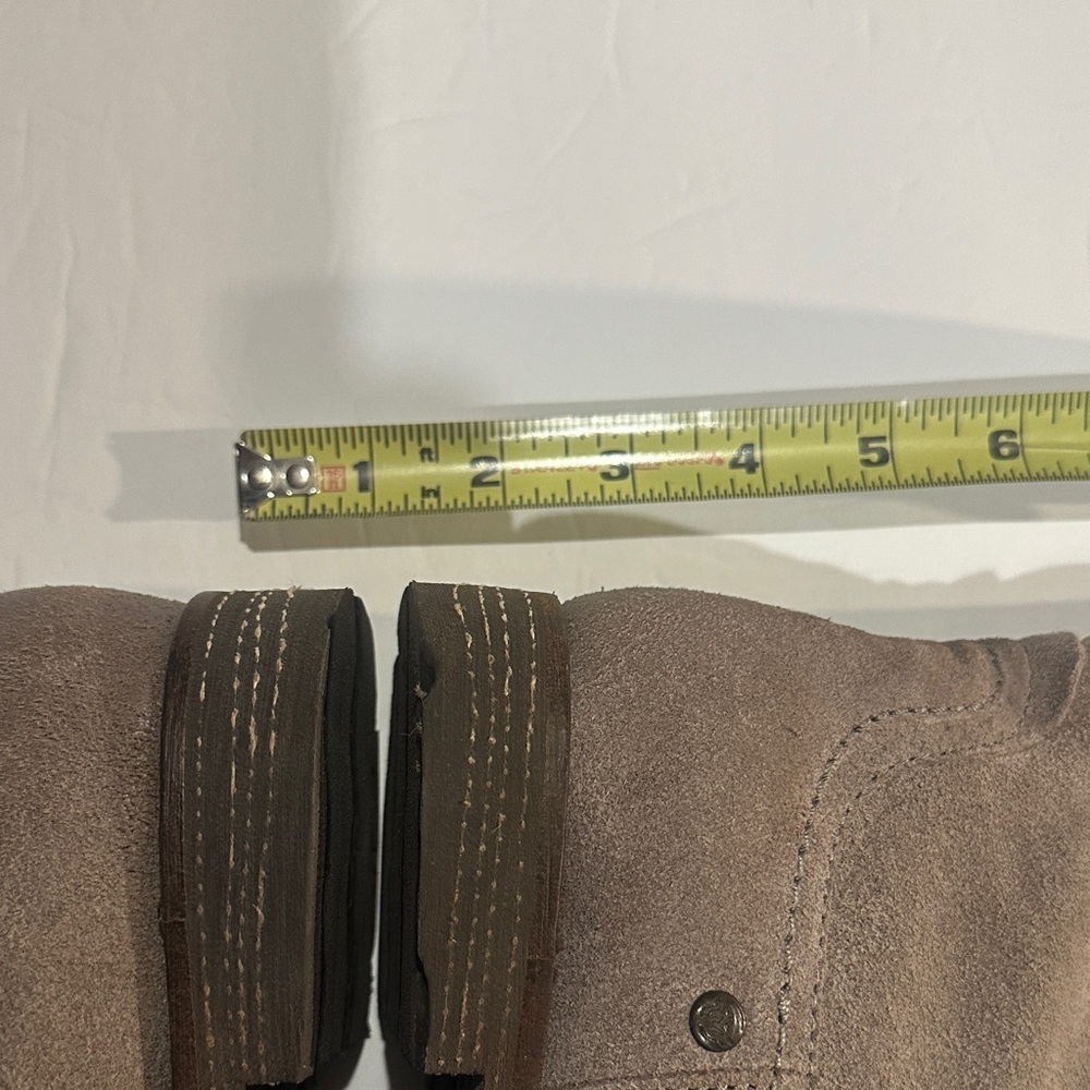 ORBT Putney light Brown tan leather Knee-High Boots with pull tabs side design - Picture 5 of 13